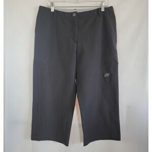 Cloudveil Black Cropped Capri Midcalf Hiking Pants Womens Size: 12 Zip Pockets